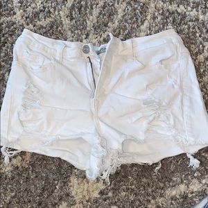 white jean shorts